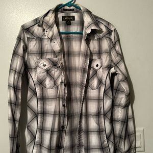 White and Black Mens Flannel